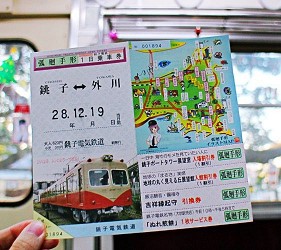 銚子電鐵一日乘車券弧迴手形銚子電鉄1日乘車券