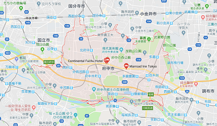 东京都府中市地图