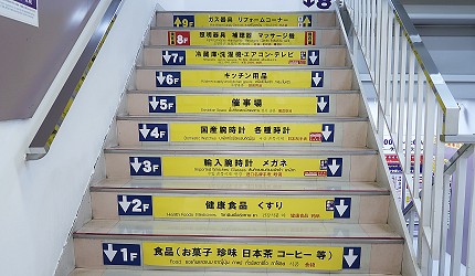 東京購物推薦上野多慶屋本館AB棟樓梯