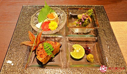 東京高級和牛涮涮鍋推薦:新宿歌舞伎町「牛龍」神戶牛特選涮涮鍋套餐的前菜拼盤