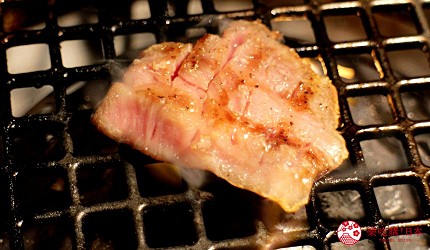 東京高田馬場燒肉激戰區的A5黑毛和牛絕品美味「吟まるJr.」的嚴選稀有部位「吟まる組合」(厳選希少部位「吟まるセット」)的下後腰脊肉(ゲタサーロイン)