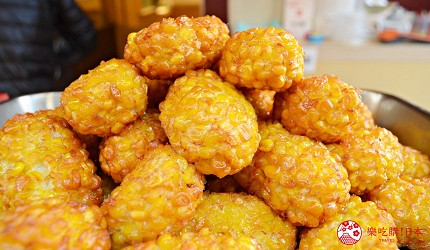 築地市場美食推薦「味の浜藤」的炸玉米(もろこし揚げ)