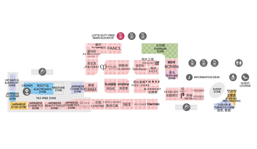 東京東急廣場銀座樂天免稅店9樓樓層地圖