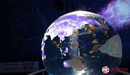 東京景點水族館品川水族館地球形狀魚缸