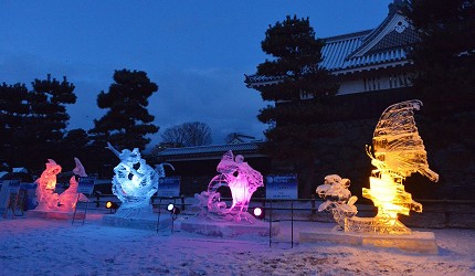 日本冬天自由行最好玩祭典松本冬日節的七彩冰雕夜拍