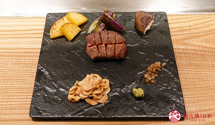 东京银座和牛铁板烧「しろや银座亭」的A5 特选松阪牛沙朗铁板烧牛排(特选 A5 松阪牛サーロイン100g)