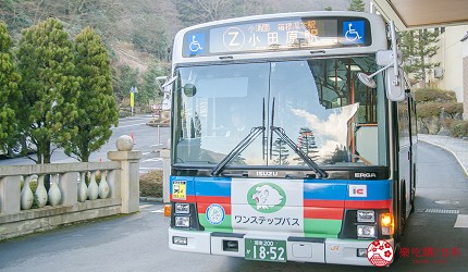 前往日本親子景點推薦推介箱根穿泳衣也能泡的合家歡溫泉水上樂園箱根小涌園 Yunessun可使用的巴士